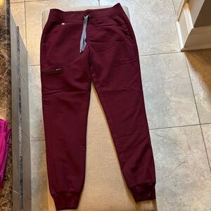 Figs Burgundy Jogger Pants size XS